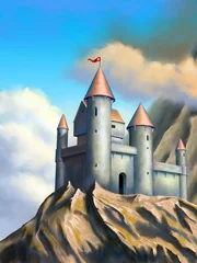 Peel and stick wall murals Castle Fantasy castle