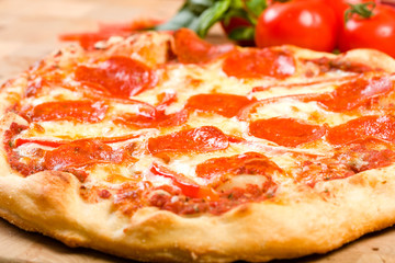 Pepperoni and Pepper pizza