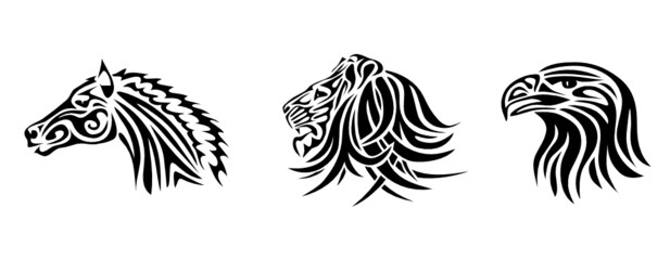 Pferd, Löwe, Adler © Tetastock