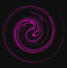 Purple Swirling Spiral on Black Background