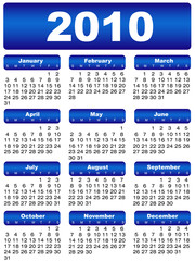 calendar 2010 blue