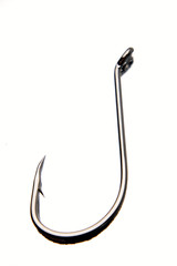 Fishhook on white background