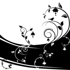 Stylized floral design, vector illustration