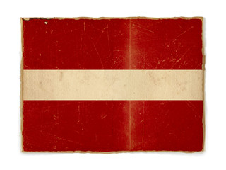 grunge flag of Latvia