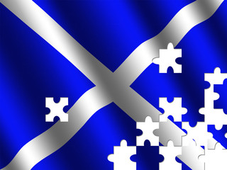 Scottish flag jigsaw