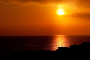 sunset at the seaside