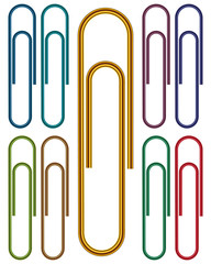 Metal and Color  Paper clips