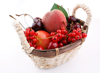 summer fruits in the basket
