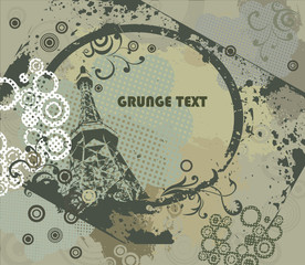 Grunge frame with urban elements