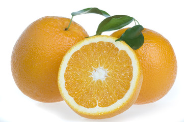 Orange food isolated over white