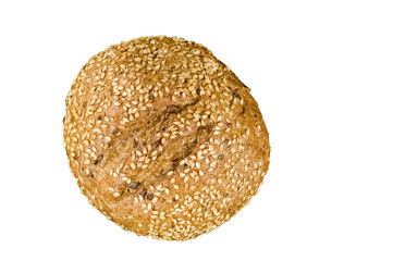 Bread food over white
