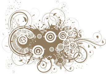 Floral abstract banner