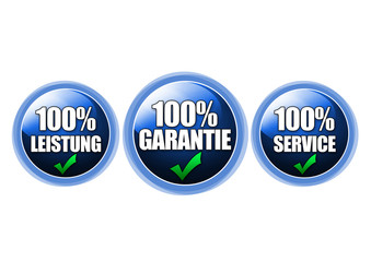 100% Garantie 100% Leistung 100% Service