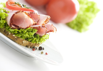 Sandwich and tomatoes