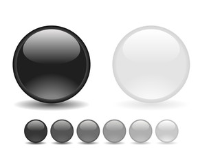 Greyscale glass balls