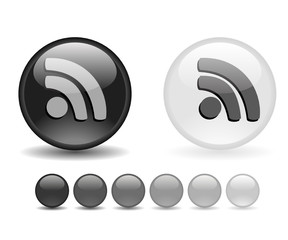 Internet shiny buttons. Vector illustration.