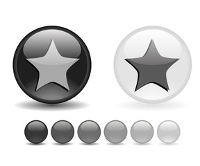 Internet shiny buttons. Vector illustration.