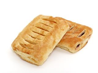 puffs with apricot and cherry jam