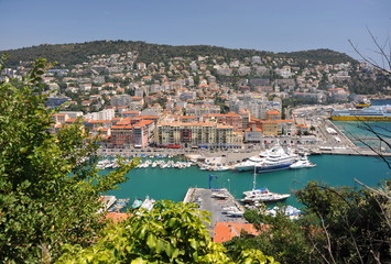 Nizza Hafen von oben