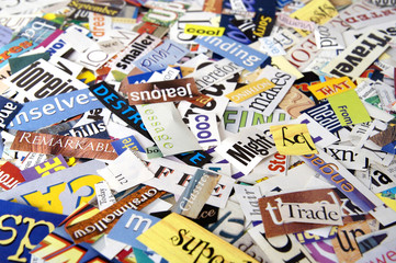 Naklejka premium Magazine Word Clipping Background