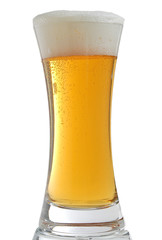 Beer with foam.