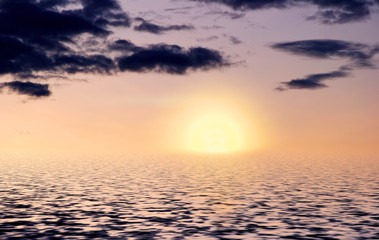 Beautiful seaside sunset