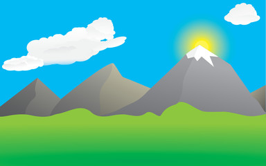 Mountains and valley