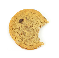 Bitten chocolate chip creme cookie