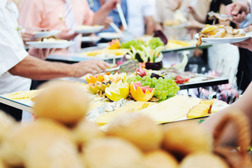buffet food people