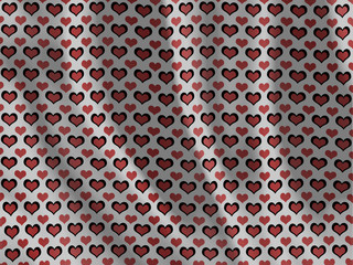 hearts fabric texture