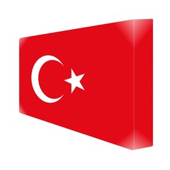 brique glassy avec drapeau turquie turkey