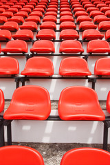 Colorful seats in stadium