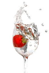 Strawberry In Water