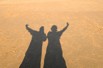 Shadows on sand