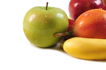 Fresh fruits. Clipping path