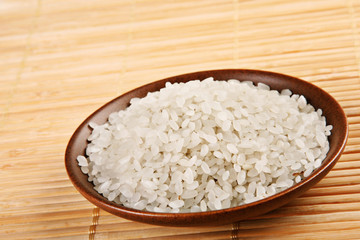 White rice in plate