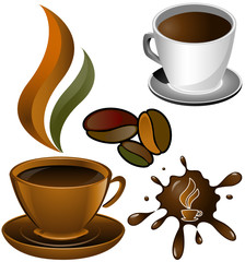 two cups of coffee and blot