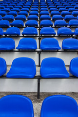 Colorful seats in stadium