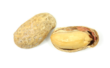Single opened peanut