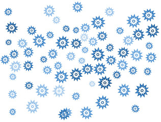 flocons et &eacute;toiles bleus