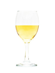 Goblet with wine isolated on white background