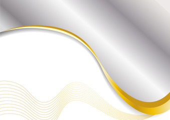 Silver to golden metal textured card; clip-art
