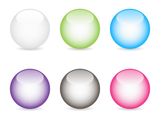 shiny web buttons different colors vector illustration