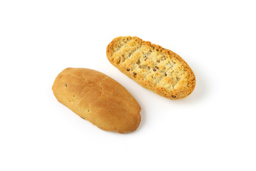 Petits pains suédois sur fond blanc