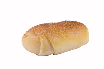 Roll with sugar (isolated on white)