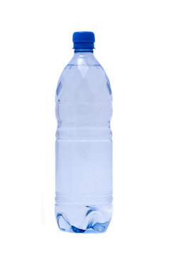 Bottle of water isolated on the white background