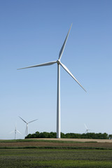 Fototapeta premium Wind turbine in farm field