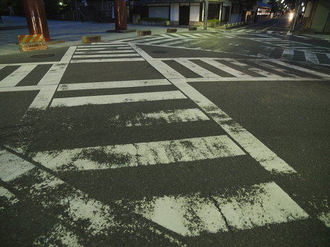 Cruce de peatones multiple en Kamakura (Japon)