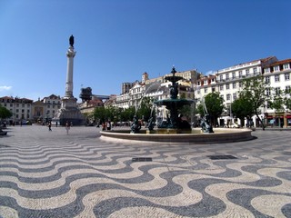 Place du Rossio a Lisbonne