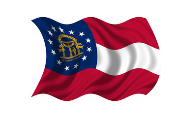 Fototapeta premium Georgia Flag (Atlanta)